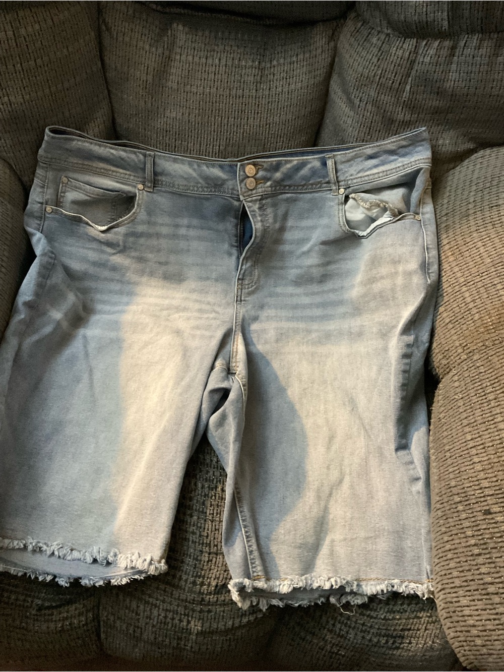 Cato Bermuda Denim Cutoff Shorts size 24w